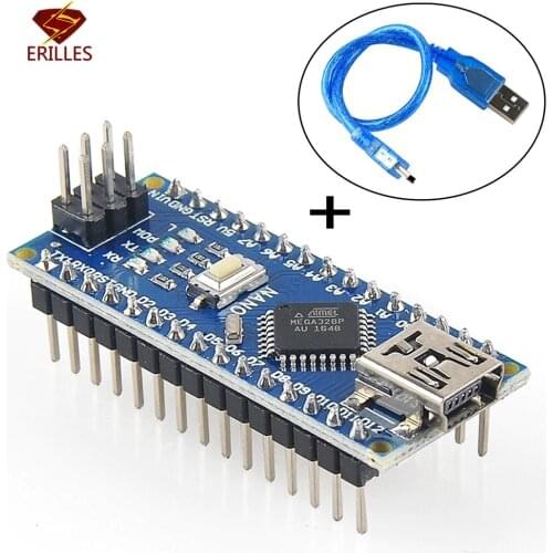 Mini Nano V3.0 R3 Board ATMEGE328P Microcontroller Board W/USB Cable for Arduino ATMEGA328P-AU