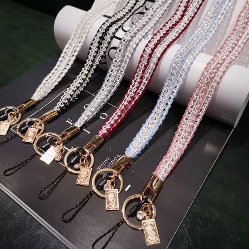 Hollow Braid Phone Lanyard Strap For iphone huawei redmi samsung xiaomi Mobile Phone ID Card Long Hanging Rope String for Camera