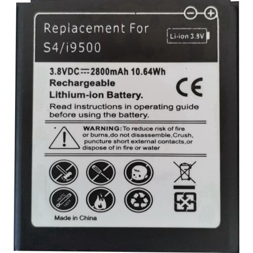 S4 battery for Samsung galaxy s4 phone B600BC B600BE battery for Samsung S4 I9500 I9502 i9295GT-I9505 I9508 Rechargeable battery