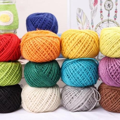 50 Meter 1.5mm Natural Burlap Twine Cord Hemp Rope Wedding Party Decoration Gift Wrap DIY Craft Scrapbooking Decoration
