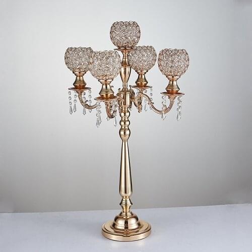 Wedding crystal 5 arms candelabras,candle holder,Table Centerpiece Wedding Decoration