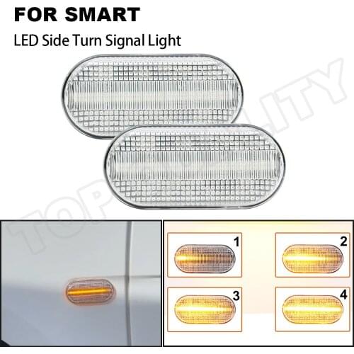 LED Dynamic Side Marker Turn Signal Light For Dacia Duster Dokker Logan Renault Megane 1 Clio Mk1 Mk2 Twingo 1 2 3 Smart Fortwo