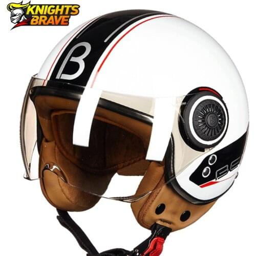 Capacete De Moto 3/4 Open Face Vintage Casco Moto Men Retro Motorcycle Helmet Summer Scooter Motorbike Riding Helmet