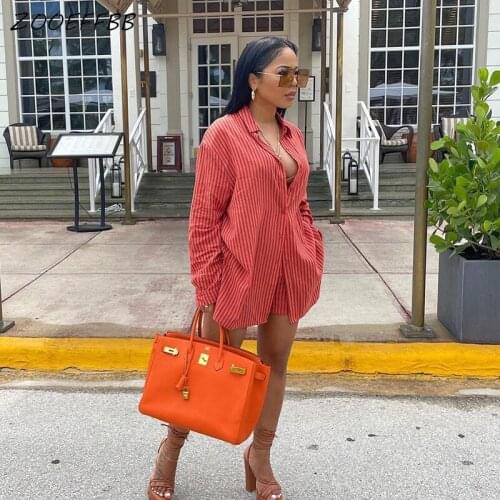 2021 Woman Shorts Sets Fashion Print Striped Two-piece Sets Long Sleeve Turn-down Collar Single Breasted Tracksuits