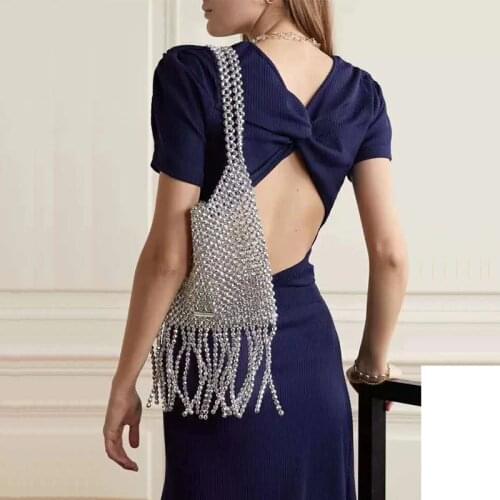 2020 Womens Bag Fashion CCB Horn Pearl 8 Per Cent Gun Black Double Hand String-Style Outside Material Beads Purse and Handbags