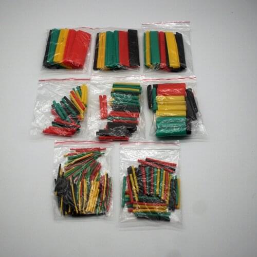 328Pcs/set Sleeving Wrap Wire Car Electrical Shrinkable Cable Tube kits Heat Shrink Tube Tubing Polyolefin 8 Sizes Mixed Color