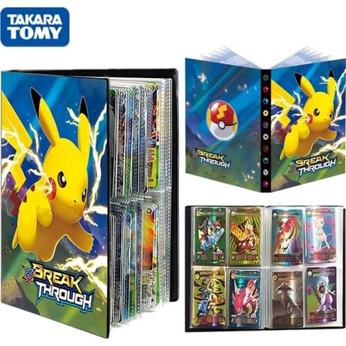 4 Pocket 240Pcs Pokemon Album Cards Book Anime Pikachu Display Livre Pokémon Binder Folder Playing Game Card Map Holder Kids Toy