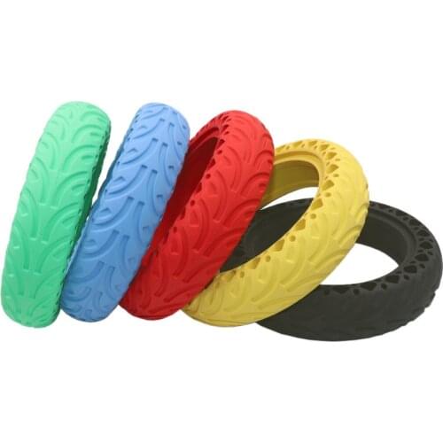 8.5 Inch Honeycomb Solid Tires Universal Wear-Resistant Shock-Absorbing Pattern Tires for Xiaomi M365 Scooter Rubber Colorful