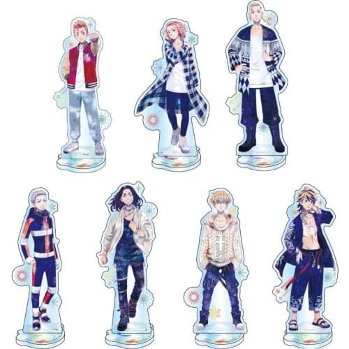 Anime Tokyo Revengers Sano Manjirou Hanagaki Takemichi Watercolor Series Acrylic Stand Figure Model Plate Display Desktop Decor