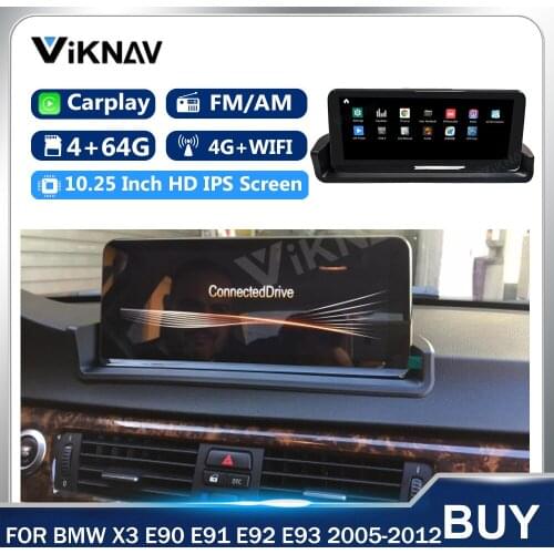 Android 10.25 inch IPS screen car radio for BMW X3 E90 E91 E92 E93 2005-2012 Multimedia player GPS Navigation Tape Recorder