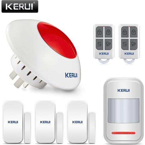 KERUI Home Safety Protection Alarm System Wireless Flashing Siren 433 MHz Door Sensor Infrared Sensor Simple Alarm Systm Siren