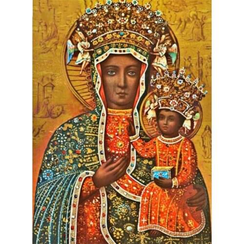 Our Lady Photo Diamond Painting Cross Stitch Resin Crafts Square Diamond Embroidery Icons Religious Mosaic Pattern Wall Stickers