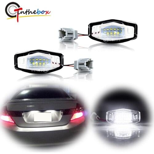 Gtinthebox Error Free Xenon White LED Car License Plate Lights For Honda Civic Accord Pilot, Acura MDX RL TL TSX RDX ILX etc 12V