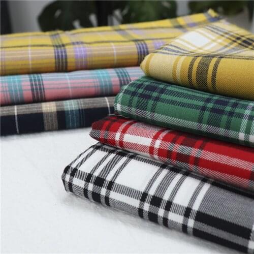 145x50cm Plaid Cotton Fabric Autumn Yarn-Dyed Fabric Making Mens and Womens Clothing Shirt Pajamas Clothing Cloth