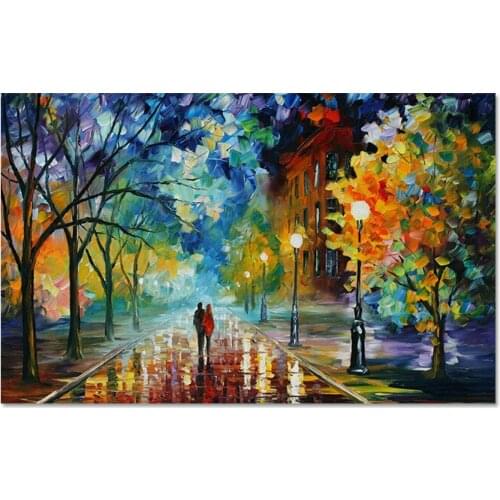 Hot Sell 30*40 Finished Oil Painting No Frame Rainny Days Picture Art Craft for Home Decors Living Room Artworks