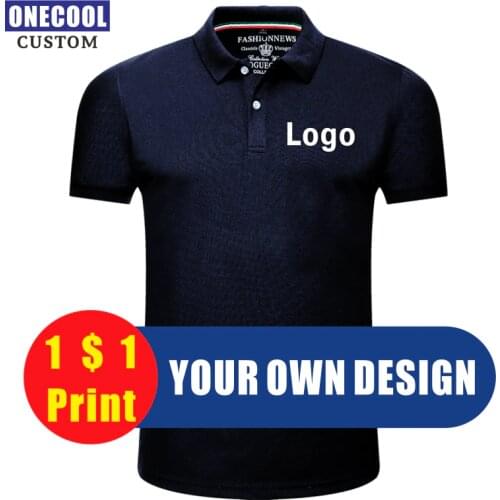 Summer Cheap Short-Sleeved Polo Shirt Custom Logo Embroidery Personalized Printed Design Brand Text ONECOOL 2021