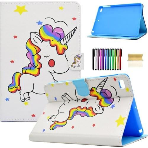 Fashion Painted Butterfly Flamingo Cat Flip Stand Case For Apple iPad mini 4 mini 1/2/3 mini 5 Tablet PC Cute Case Cover capa