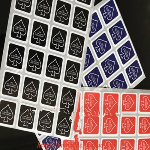 3 Sheets Bycicle Playing Card Case Box Deck Seal Sticker Magic Trick 24 On 1 Sheet 3 colors for choice Accessories Magia Toys