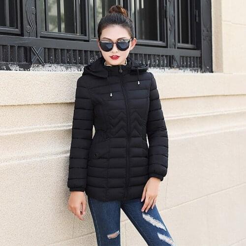 2018 New Fashion Down Cotton Women Short Winter Slim Thickening Hooded Jacket Long Sleeve Large Size Cotton Coat Women Clothing