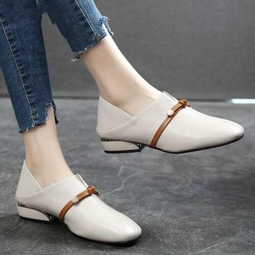 2021 New Women PU Leather Loafers Mixed Ladies Ballet Flats Shoes Female Spring Moccasins Casual Ballerina Shoes Womens Shoes