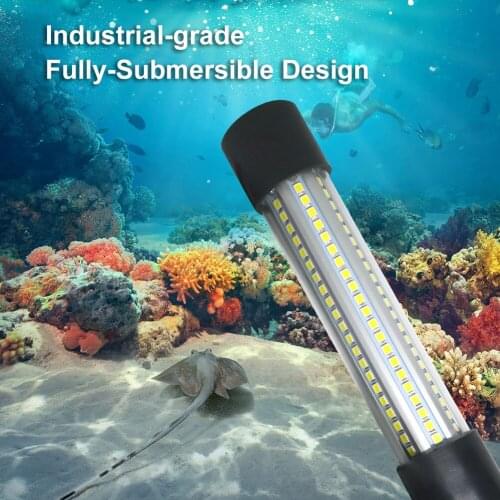 12V 20W Green Blue White Underwater Submersible Night Fishing Light Collecting Fish Finder Lamp Attracts Prawns Squid Krill Lamp