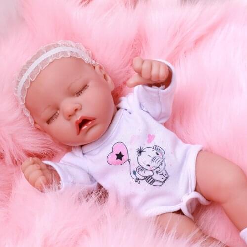 New 12 Inch Full Vinyl Reborn Baby Doll Boy 30 CM Lifelike Handmade Newborn Baby Dolls No Hair Closed Eyes Bonecas Toy For Kids