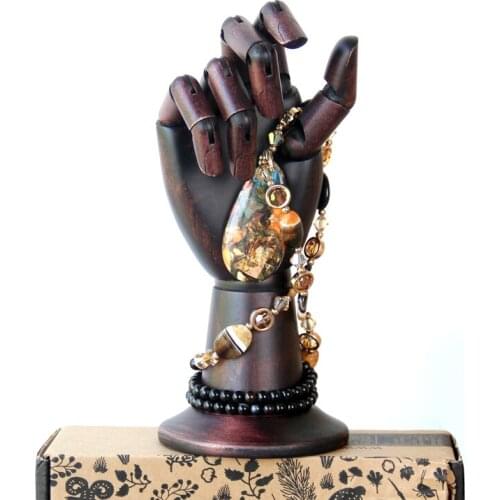 High Quality Adjustable Wooden Wood Male Female Articulated Right And Left Mannequin Hand For Display