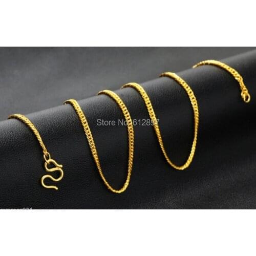 Hot sale Pure 999 24K Yellow Gold Necklace / Curb Link Chain Necklace / 3.82g