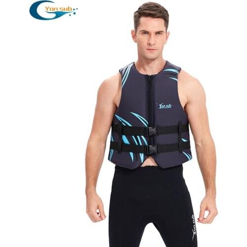 Adult High Quality Neoprene Life Jacket Water Sports Swimming Snorkeling Rafting Life Vest Seaside Motorboat Surfing Safety Vest
