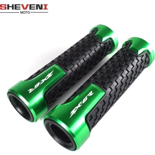 1 Pair For KAWASAKI ZX6R ZX-6R ZX-636 Motorcycle Universal green Handlebar Grips Handle Bar Grip with logo ZX6R 7 colors