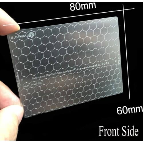 1pc Hexagon Digital Camouflage Stencil 4 in 1 Masking Tape Cutting Pad Two Sides Spray Model Making Tools AJ0081