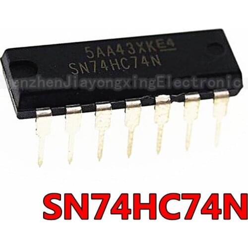 10pcs/lot 74HC74N SN74HC74N 74HC74 7474 DIP-14 In Stock