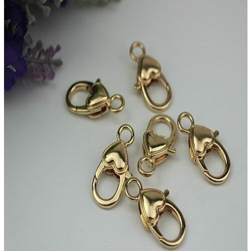 20 pcs/ lot Pale golden Luggage hardware accessories hook button Bag buckles Fish mouth buckle