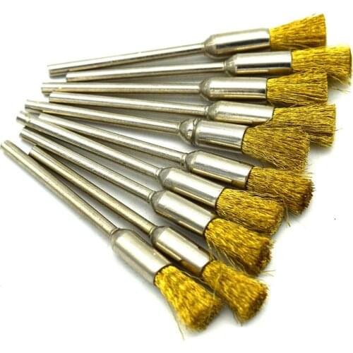 50pcs Brass Steel Wire Brush for Dremel Rotary Tool Brass Wire Cup Brush jewelery tools