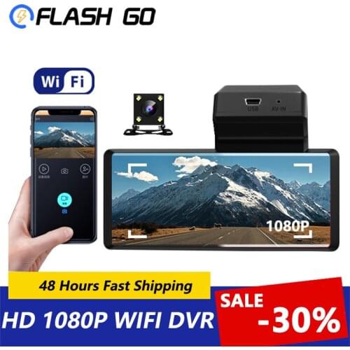 Car DVR WIFI&APP Smart DVR Dash Camera Rear View Video Recorder 3.16" Inch 1080P HD WDR G-sensor Night Vision Dash Cam