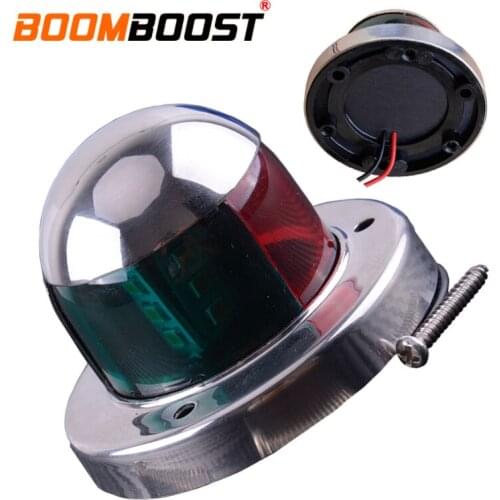 Stainless Steel Deck Mount Double Color Lamp Marine Boat Yacht Bow Navigation Light DC 12V LED