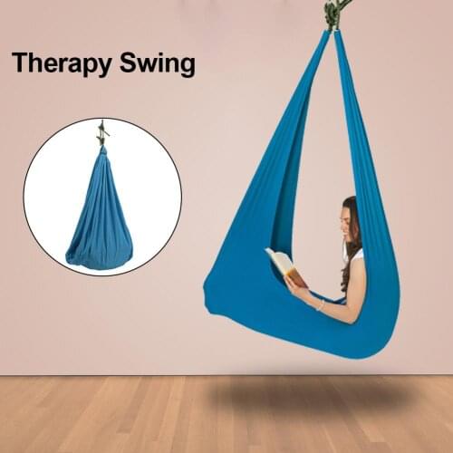 Therapy Cotton Swing Hanging Seat Elastic Cuddle Swing Hammock For For Autism ADHD ADD Therapy Cuddle Up Sensory Indoor Outdoor