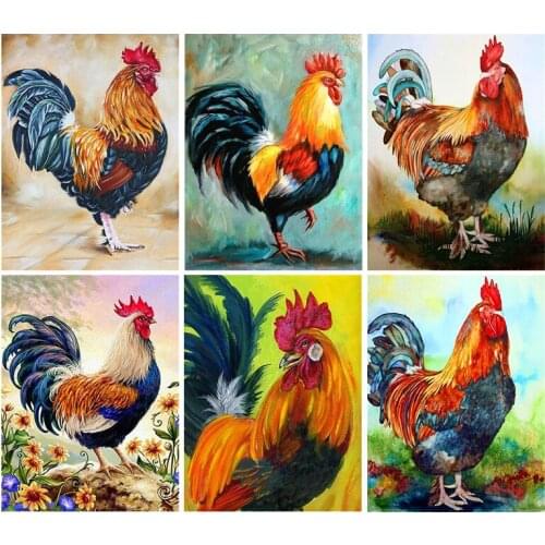 Chicken 5D Diamond Painting Full Square Animal rooster Picture Of Rhinestone cock diamond Embroidery Mosaic Decor Gift YG1855