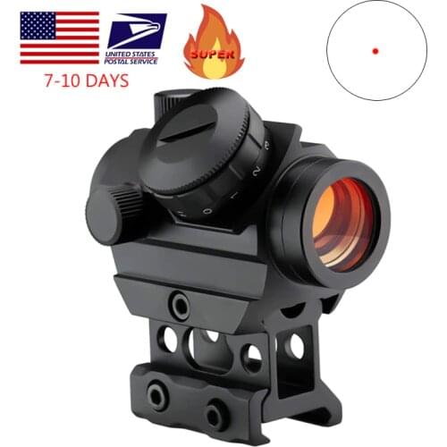 1 x 25mm Red Dot Sight 2 MOA Compact Red Dot Scope Reflex Sight Mini Rifle Scope with 1 inch Riser Mount