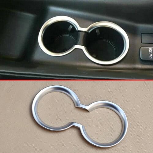 Matte Chrome Interior Dashboard Cup Holder Cover Surrounds For Toyota Prius Prime 2016-2020 2021