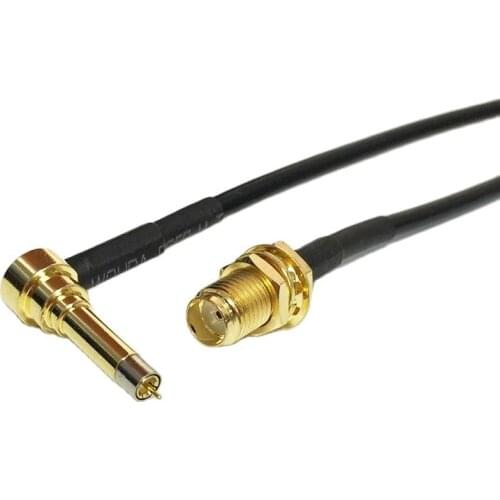New Wireless Modem Wire SMA Female Jack nut To MS156 Right Angle Connector RG174 Cable 20CM 8" Wholesale Pigtail