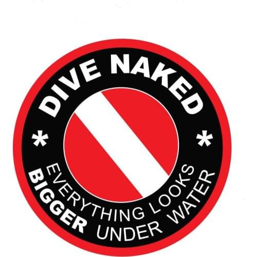 New Lovely Car Sticker KK DIVE NAKED Car Stickers Decals Fashion Cover scratches for Rear Windshield Trunk Bumper KK14*14cm