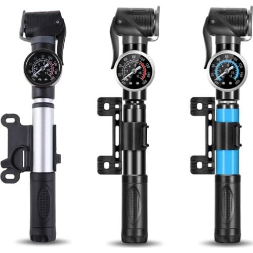 K1MB Bike Pump Portable, Ball Pump Inflator Bicycle Floor Pump Easiest use w/ Both Presta and Schrader Bicycle Pump Val-ves