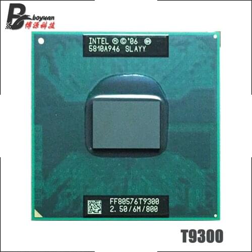 Intel Core 2 Duo T9300 SLAQG SLAYY 2.5 GHz Dual-Core Dual-Thread CPU Processor 6M 35W Socket P