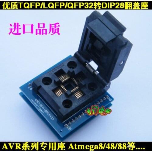 TQFP32 to Dip28 Programmer Burning Seat LQFP32 Test Seat Atmega Series AVR Seat