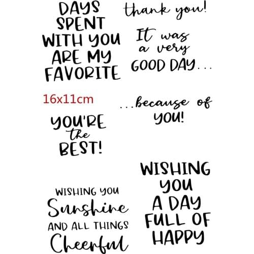 Word Transparent Rubber Silicone Clear Stamps for Tampons Seal Background Collage Stamp Holiday card Card Making Diy