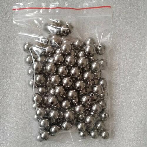 Titanium gray Beads Ball Bead with holes Bracelet Necklace Buddha Beads Can DIY 5pcs