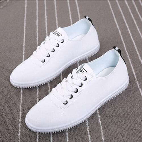 Female spring new shoes female students wild flat single shoes casual shoes running shoes sports shoes women off white shoes