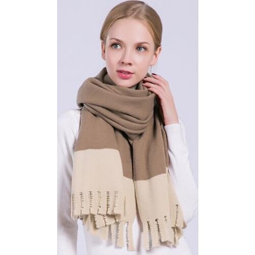 Women 100% Wool Scarf Winter Foulard Warm Shawls and Wraps for Ladies Embroidery Pashmina Bride Bridesmaid Pure Wool Scarves