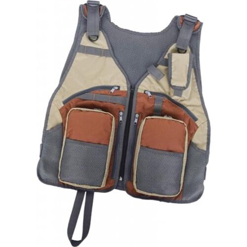 Adjustable Multi Pockets Fly Fishing Vest for Traveling Photography 62x62cm